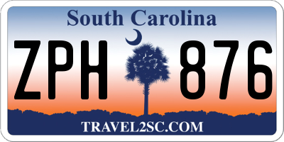 SC license plate ZPH876