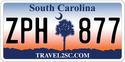SC license plate ZPH877