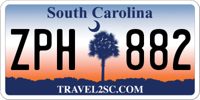 SC license plate ZPH882
