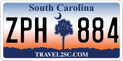 SC license plate ZPH884