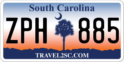 SC license plate ZPH885