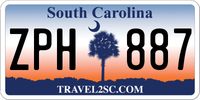 SC license plate ZPH887
