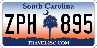 SC license plate ZPH895