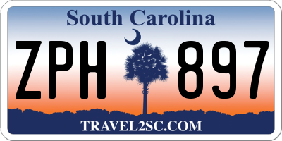 SC license plate ZPH897