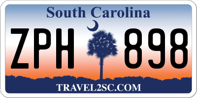 SC license plate ZPH898
