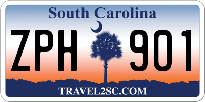 SC license plate ZPH901