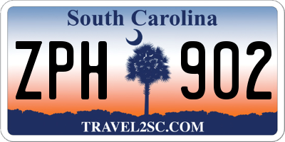 SC license plate ZPH902