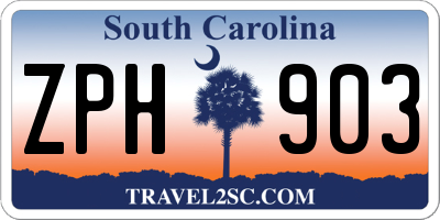 SC license plate ZPH903
