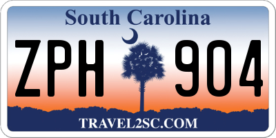 SC license plate ZPH904
