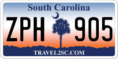 SC license plate ZPH905
