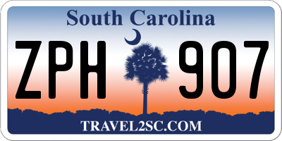 SC license plate ZPH907