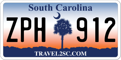 SC license plate ZPH912