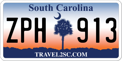 SC license plate ZPH913