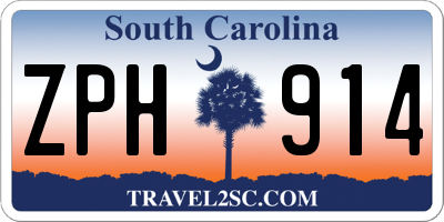 SC license plate ZPH914