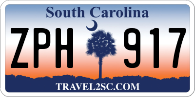 SC license plate ZPH917