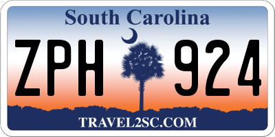 SC license plate ZPH924