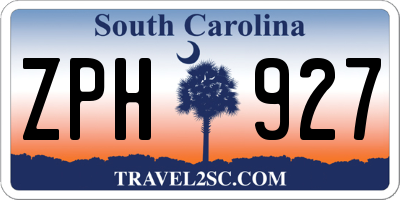 SC license plate ZPH927