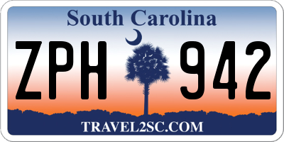 SC license plate ZPH942