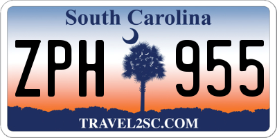 SC license plate ZPH955