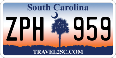 SC license plate ZPH959