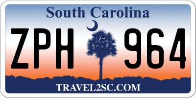 SC license plate ZPH964