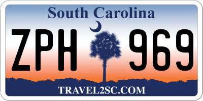 SC license plate ZPH969