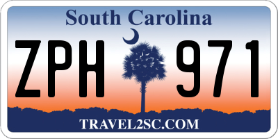 SC license plate ZPH971