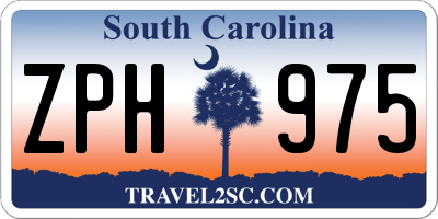 SC license plate ZPH975