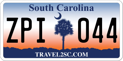 SC license plate ZPI044