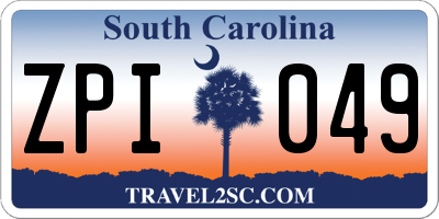 SC license plate ZPI049