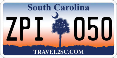 SC license plate ZPI050