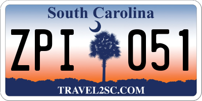 SC license plate ZPI051