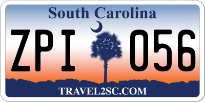 SC license plate ZPI056