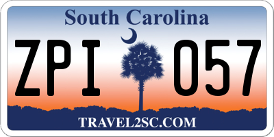 SC license plate ZPI057
