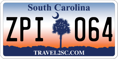 SC license plate ZPI064
