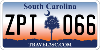 SC license plate ZPI066