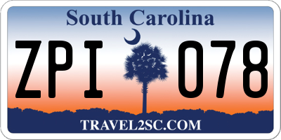 SC license plate ZPI078