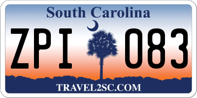 SC license plate ZPI083