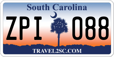 SC license plate ZPI088