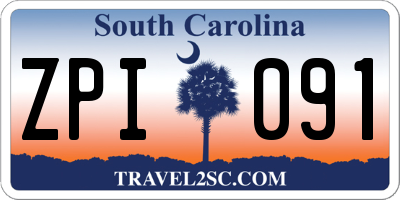 SC license plate ZPI091