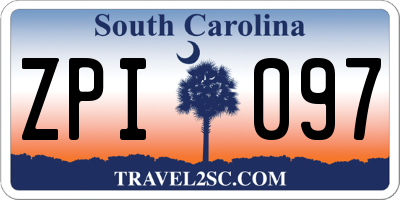 SC license plate ZPI097