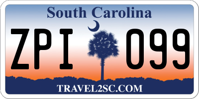 SC license plate ZPI099