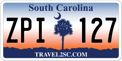 SC license plate ZPI127