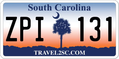 SC license plate ZPI131