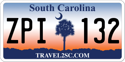 SC license plate ZPI132