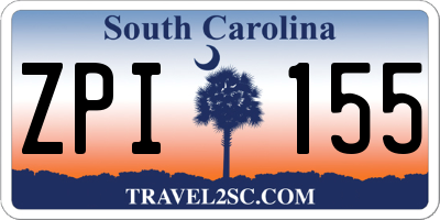 SC license plate ZPI155
