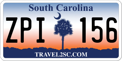 SC license plate ZPI156