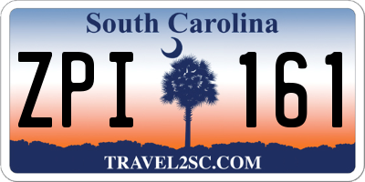 SC license plate ZPI161