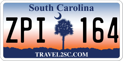 SC license plate ZPI164