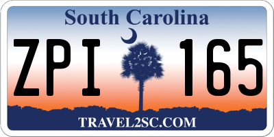 SC license plate ZPI165